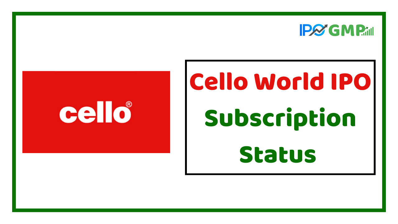 Cello World IPO Subscription Status Live today