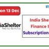 India Shelter Finance Subscription Status